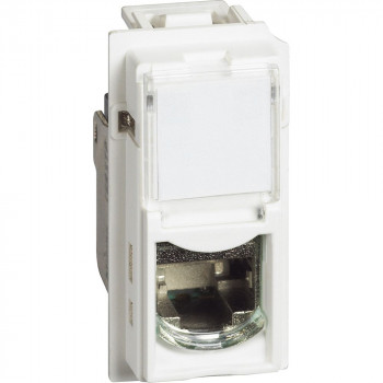 living now rj45 stp cat6a blanc 1 module