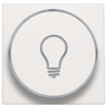 niko set de finition avec anneau transparent symbole lampe pour bouton-poussoir white