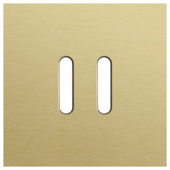 NIKO plaque de recouvrement simple pour des fonctions interrupteur double rocker alu gold brushed