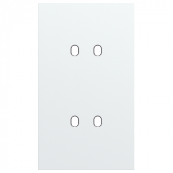 NIKO afdekplaat tweevoudig vert. 60mm centerafstand voor tweevoudige schakelfuncties toggle steel white coated (154)