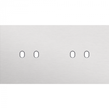 afdekplaat 2 voudig hor. 71 mm 2 schakelfuncties toggle alu grey brushed (155)