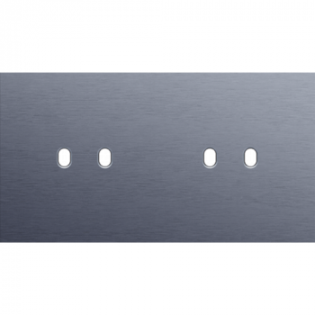 NIKO afdekplaat 2 voudig hor. 71 mm 2 schakelfuncties toggle alu blue grey brushed (226)