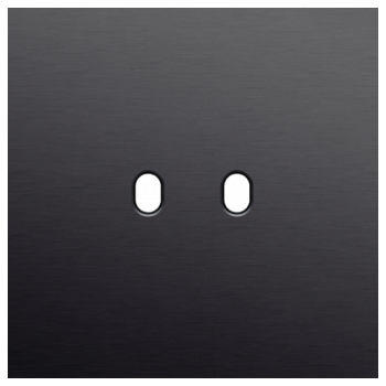 afdekplaat voor tweevoudige schakelfunctie toggle alu black brushed (224)