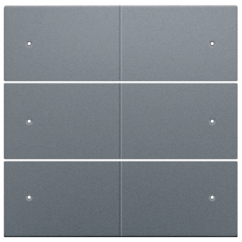 niko afwerkingsset voor 6-voudige potentiaalvrije drukknop 24v met leds blue grey coated