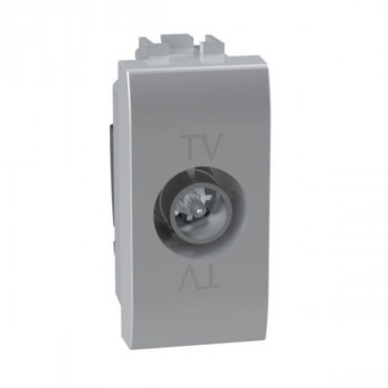 tv prise terminale simple 1 module (alu)