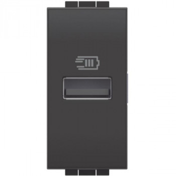 BTICINO living light prise usb type a 15w 1 module noir