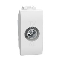 prise tv de passage simple 1 module blanc