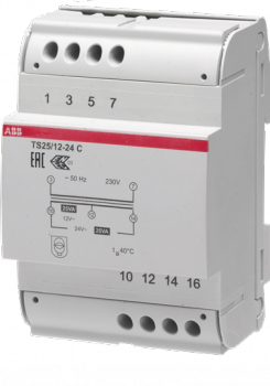 abb transfo de sonnerie 25va 230/12-24v