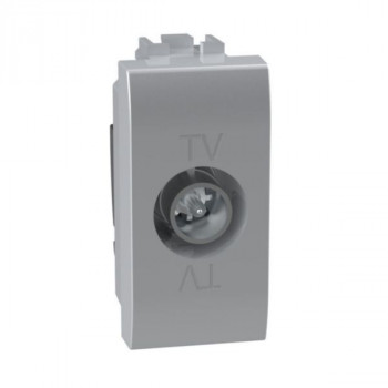 prise tv coax simple pour telenet 1 module (alu)