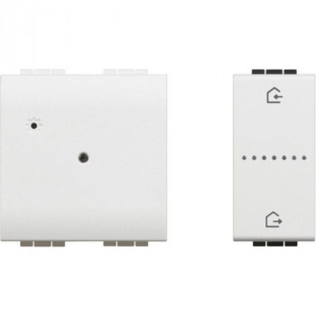 living light with netatmo gateway + algemene bediening inbouw 2 + 1 module wit