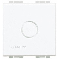 BTICINO living light obturateur arrondie 2 modules blanc