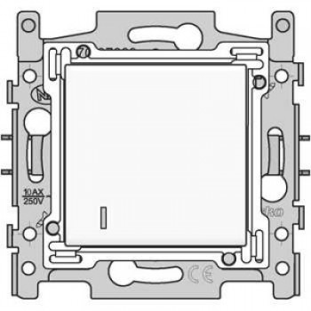 niko wisselcontroleschakelaar 10a met 4 aansluitklemmen met centraalplaat white