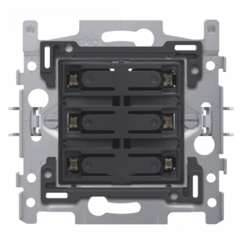 niko socle pour sextuple bouton-poussoir libre de potentiel 24v n.o avec led couleur ambre