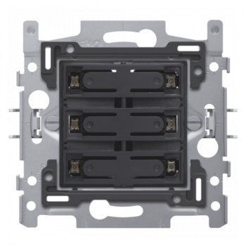 niko socle pour sextuple bouton-poussoir libre de potentiel 24v n.o avec led bleue