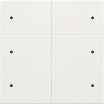 NIKO ORIGINAL set de finition pour bouton-poussoir sextuple libre de potentiel 24v avec led white