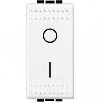 BTICINO living light schakelaar tweepolig 1 module met afdekplaat