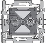niko 2 enkelvoudige coaxaansluitingen voor tv en fm wyre (telenet interkabel)